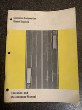 CUMMINS AUTOMOTIVE DIESEL ENGINES OPERATION AND MAINTENANCE MANUAL 1973