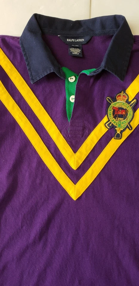 NWT POLO RALPH LAUREN GIRLS POLO ASHLIN RUGBY  DRESS PURPLE #90 - Image 3 of 4