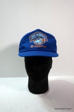 Vintage Husqvarna Hat Cap Leather Strap Back Blue Air Power II Eagle Made USA