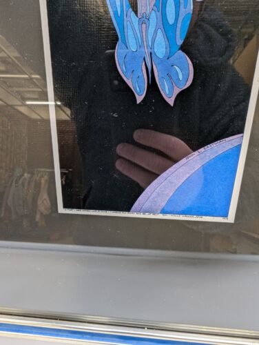 1973 John L Eastman O That I Had Wings Butterfly Framed Art Nouveau Print - Picture 2 of 13