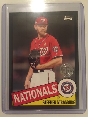 Black Border # d /299 Stephen Strasburg 2020 Topps Series 2 1985 #85TB