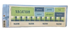 My Mind's Eye Designer Brands, VACATION, Adhesive Pre-cut Fabric Twill Ribbons