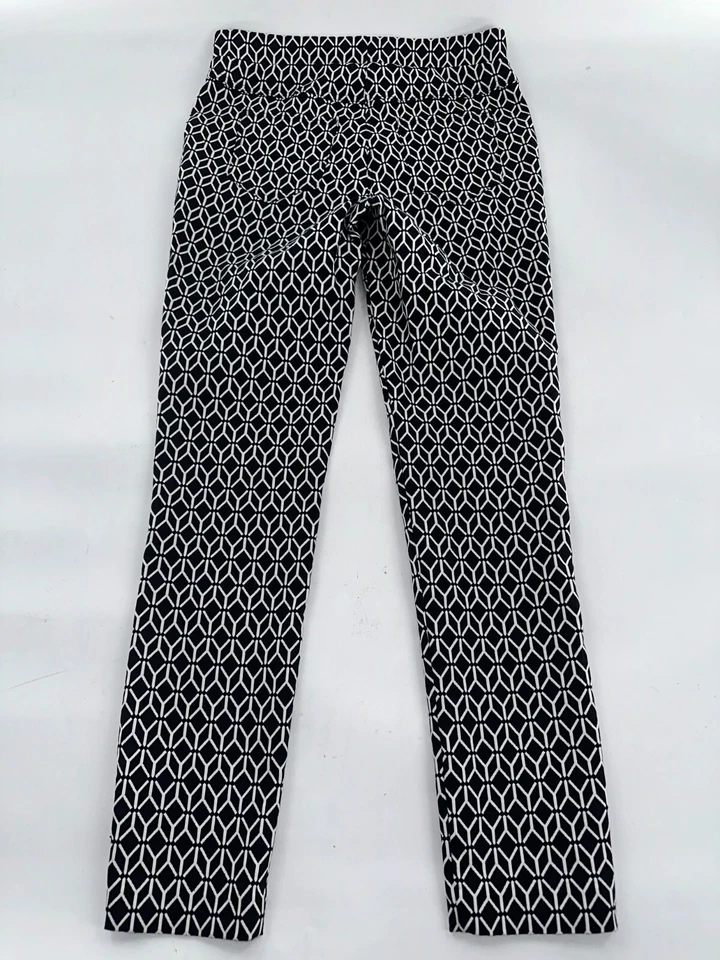 Pantalones Chinos Joseph Ribkoff Mujer Talla 8 Negro Blanco Algodón Poli Span YGI J4-70 Foto 4 de 4