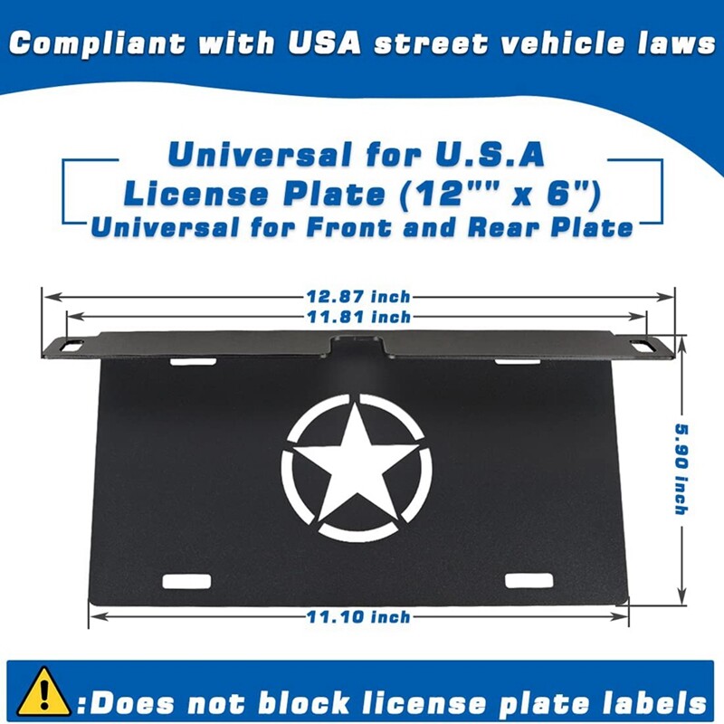 FrontKennzeichenrahmen für 2021 2022 2023, ZubehöR, Vorderer Numme7514