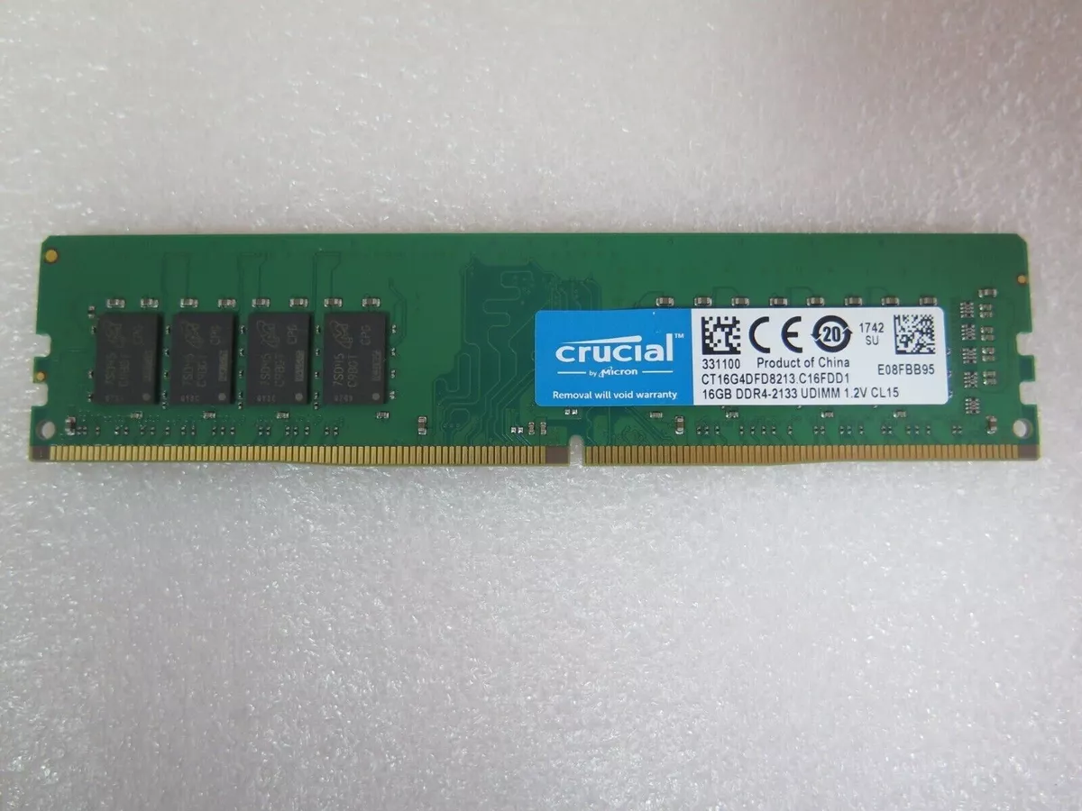 Crucial 16GB DDR4 PC4 17000 2133MHz CT16G4DFD8213 UDIMM Desktop Memory