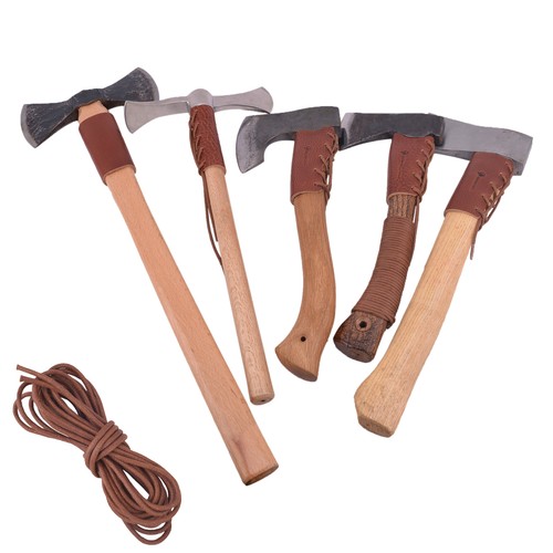 Braun Leder Camping Axt Griff Abdeckung mit gewachstem Canvas Griff Kordel Set - Bild 16 von 75
