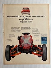 1965 Gmc Pickup Trucks Original Print Ad 14 X 10.5 - Advertisement