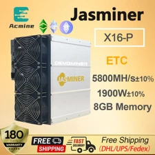 New JASMINER X16-P 5800MH/S 1900W 8G ETC OCTA ZIL Miner WiFi with PSU