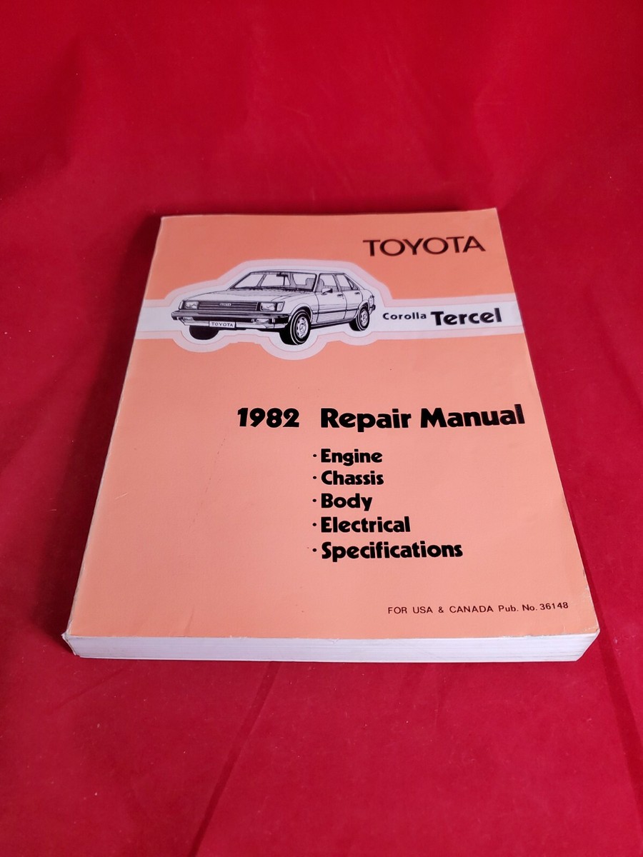 1982 TOYOTA COROLLA TERCEL REPAIR MANUAL ENGINE CHASSIS BODY