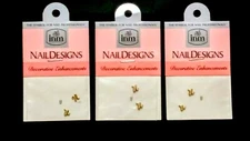 3 X INM 10K GOLD NAIL CHARM LETTER ( U )
