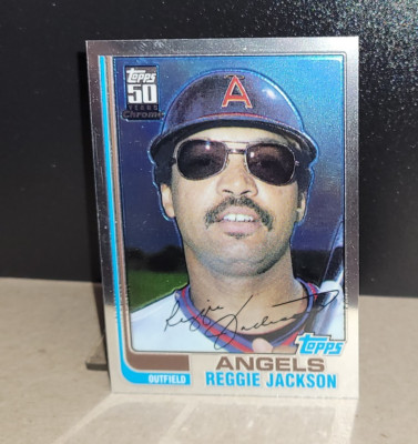 2001 Topps Chrome Reprint #T104 REGGIE JACKSON California Angels (82 Traded) NM+