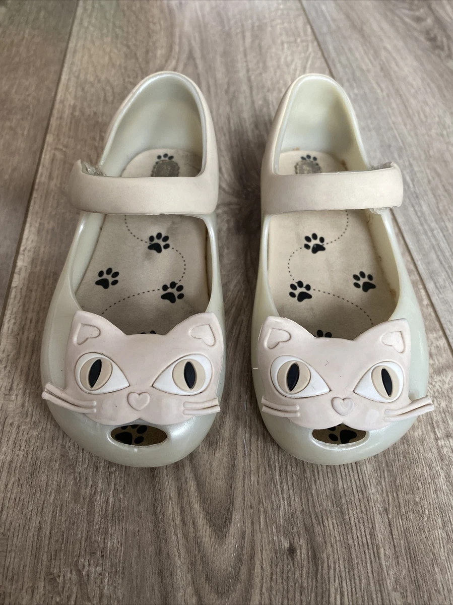 Mini Melissa Girls Cat Shoes SIZE 25 26 FREE DELIVERY