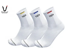 Technist Crew Sports Socks Unisex Tennis Badminton Socks Casual 3pcs NWT TS-23