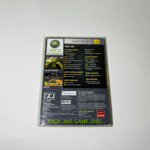 Offical Xbox Magazine OXM Demo Disc #92(Xbox 360) January 2009 Tomb Raider - Picture 3 of 3