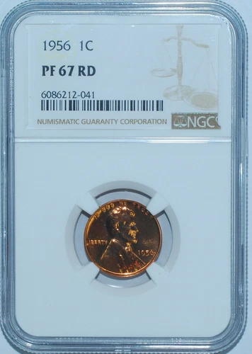 1956 NGC PR67RD Red Proof Strike Lincoln Wheat Cent