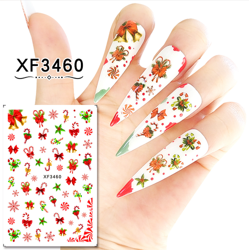 Nail Art Sticker Self-adhesive Holographic🎄Christmas❄Snowflakes☃Reindeer🎄🎅🏼 - Picture 19 of 92