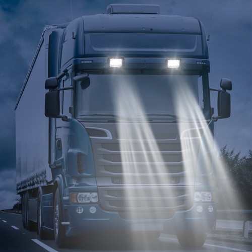 2x 4inch 400W LED Work Light Bar Flood Spot Combo Fog Lamp Offroad Driving Truck - Picture 10 of 12
