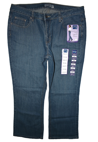 Riders by Lee Womens Mid Rise Boot Cut Stretch Jeans Sz 16P Med Wash New - Picture 2 of 4