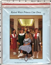 Raised Waist Princess Line Dress ©1989 Chery Williams Heirloom Pattern 8-10