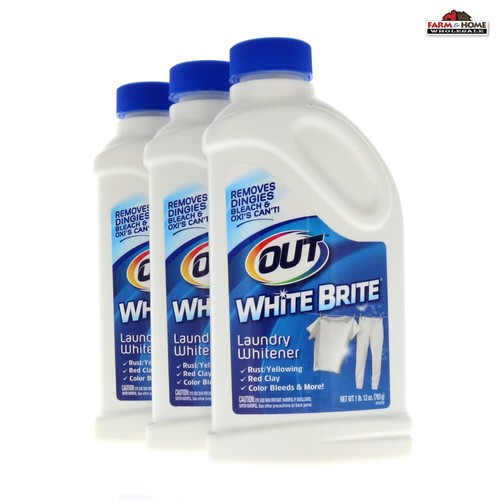 3 Bottles Out White Brite Laundry Whitener 28oz Ships Fast 76168001173 eBay