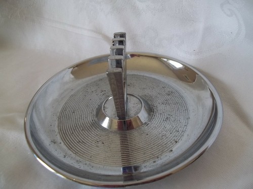 Vintage Art Deco Chrome Ashtray By Hamilton Production Art Deco - Picture 5 of 5