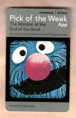 STARBUCKS / ITUNES App of the Week, Sesame Street ( 2011 ) Card ( EXPIRED )