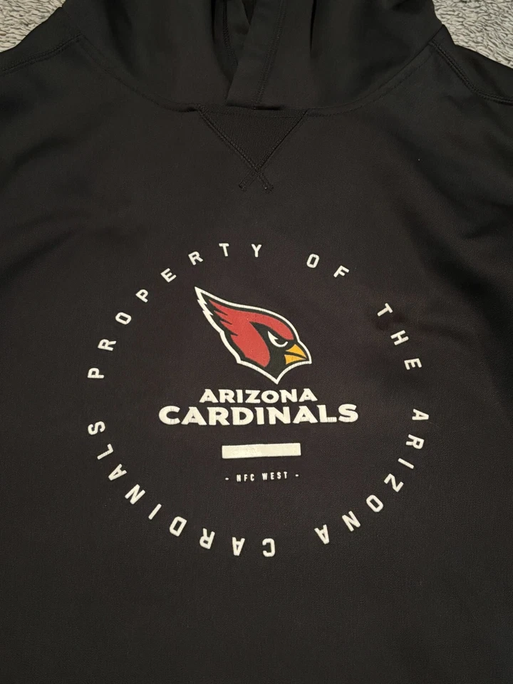 Nike Therma Fit NFL Arizona Cardinals Black Team Hoodie Pullover Youth Size XL - Image 2 of 4