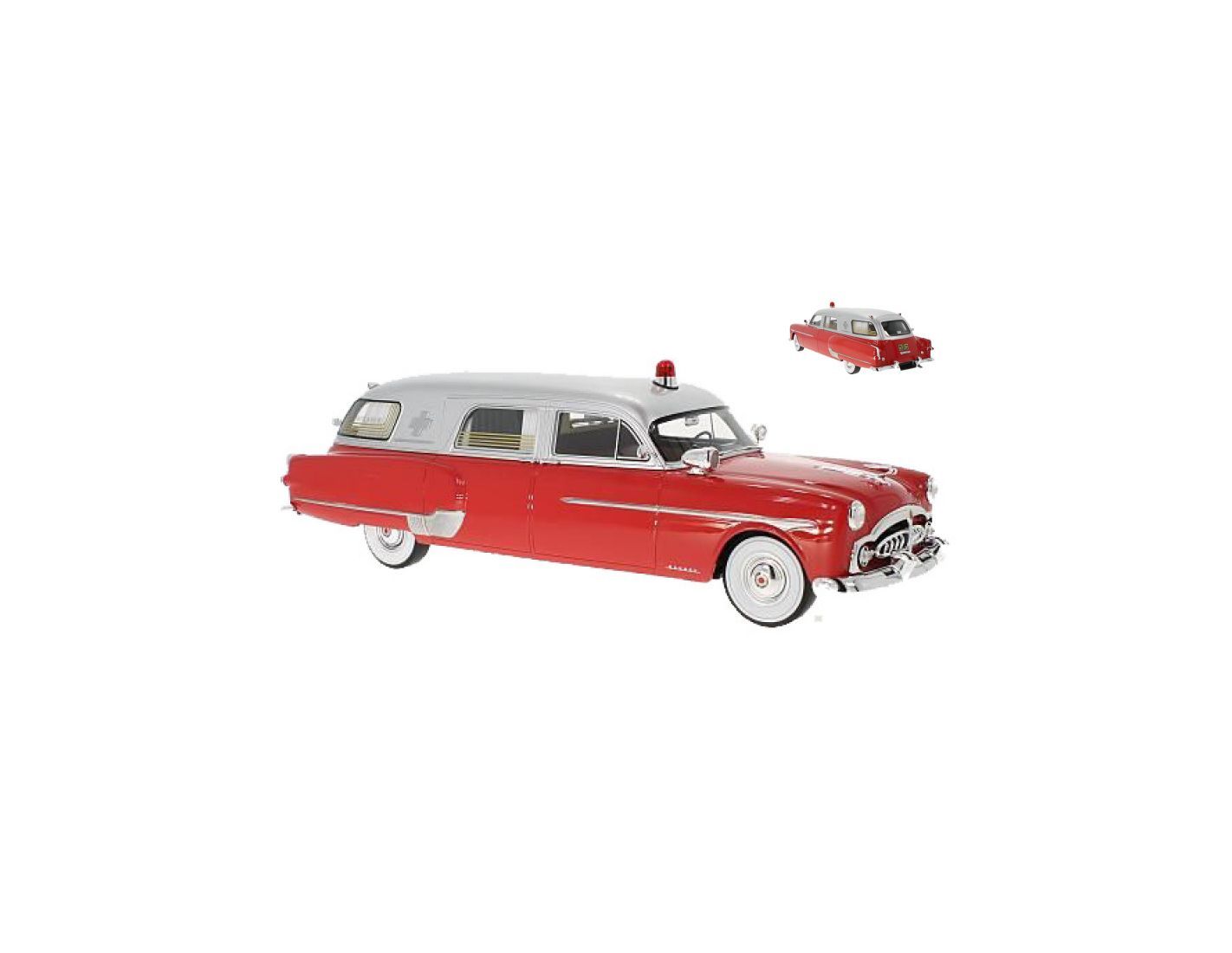Busch BOS337 PACKARD HENNEY AMBULANCE 1:18 Modellino Busch BOS337 PACKARD HENNEY AMBULANCE 1:18 Modellino