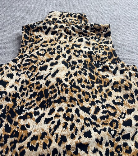 Three Hearts Jacket Womens Small Black Brown Reversible Vest Leopard Lightweight - Picture 14 of 17