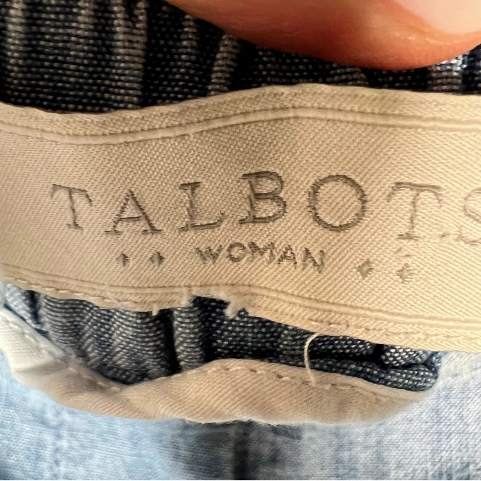 Talbots light wash wide leg elastic waist jeans size 18 B92 - Image 2 of 4