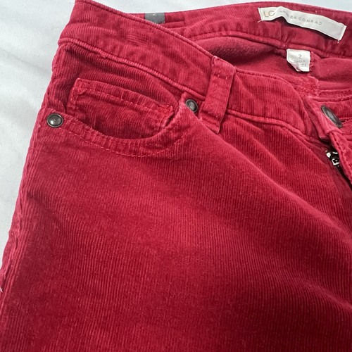 Lauren Conrad Damen Cordhose rot Skinny Samtgefühl - Größe 2 - Bild 3 von 7