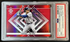 2025 Topps Transcendent Derek Jeter Icons Chrome SP Red Refractor #/5 PSA 9