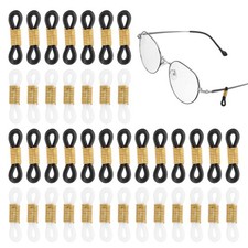 50 Pack Eyeglass Chain Connector for Sunglasses, Gold Long Metal Spring