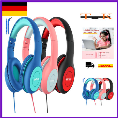 EarFun Kinder Kopfhörer 3er-Pack Faltbar Lautstärkeregulierung Audio-Sh
