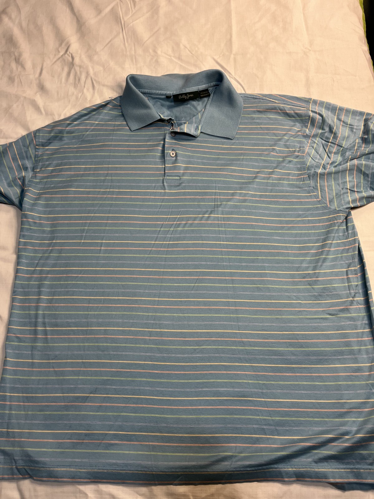 Bobby Jones Mens Golf Polo XXL Stripped Vintage Made in Korea