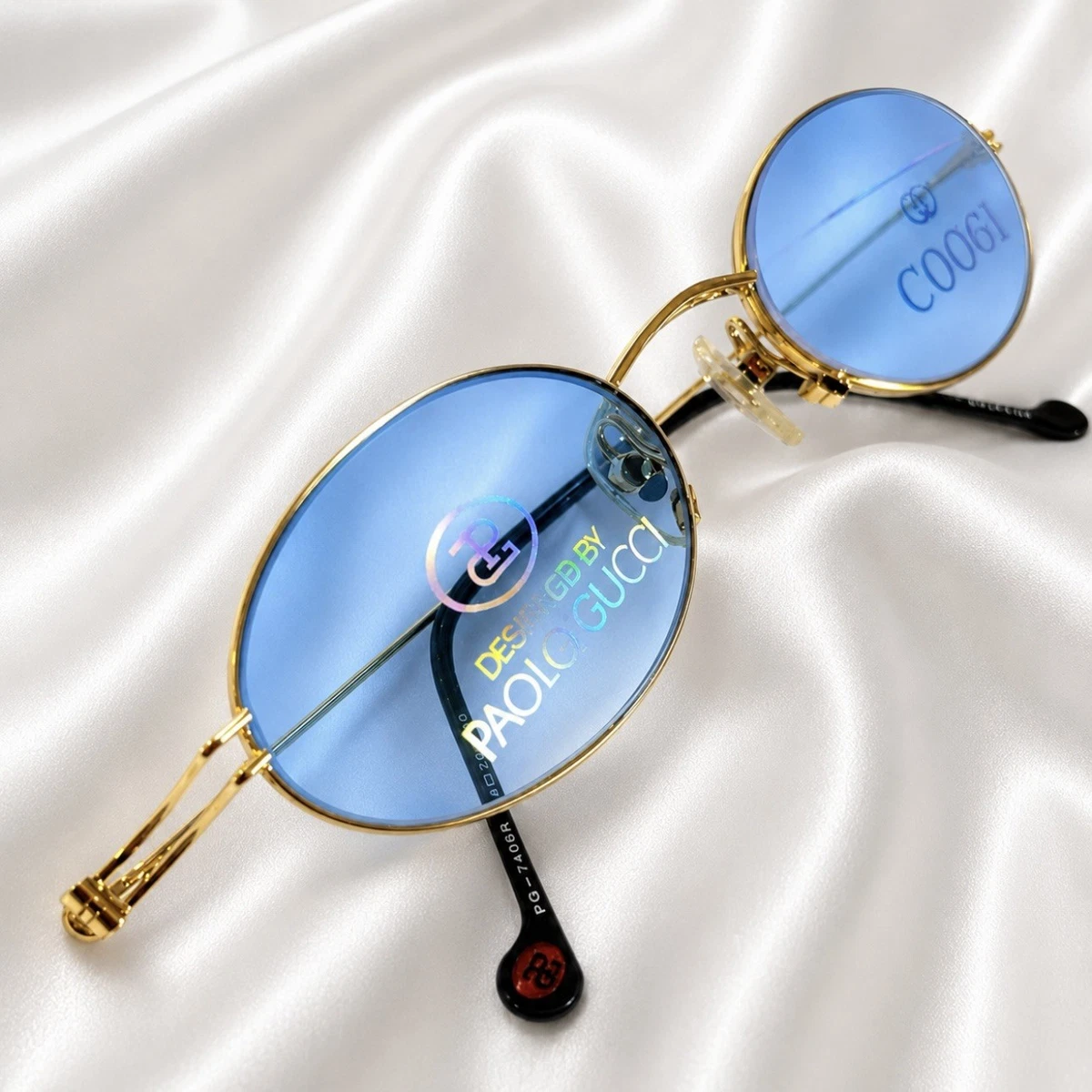 Gucci Blue Oval Sunglasses for Women for sale | eBay