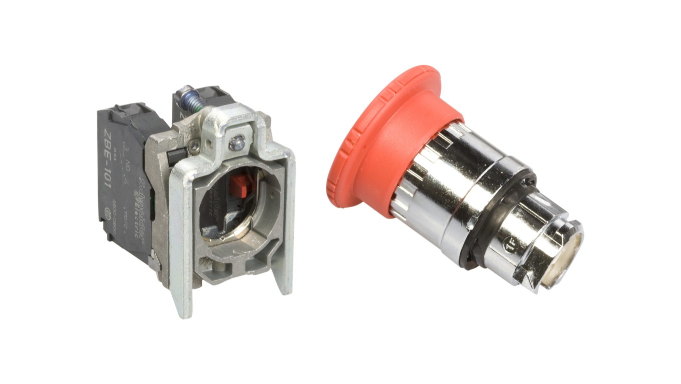 Security Button 22mm 1Z 1R IP66 Harmony XB4 XB4BS8445