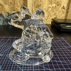 vintage 1997 Coca-Cola lead crystal Santa Claus figurine.