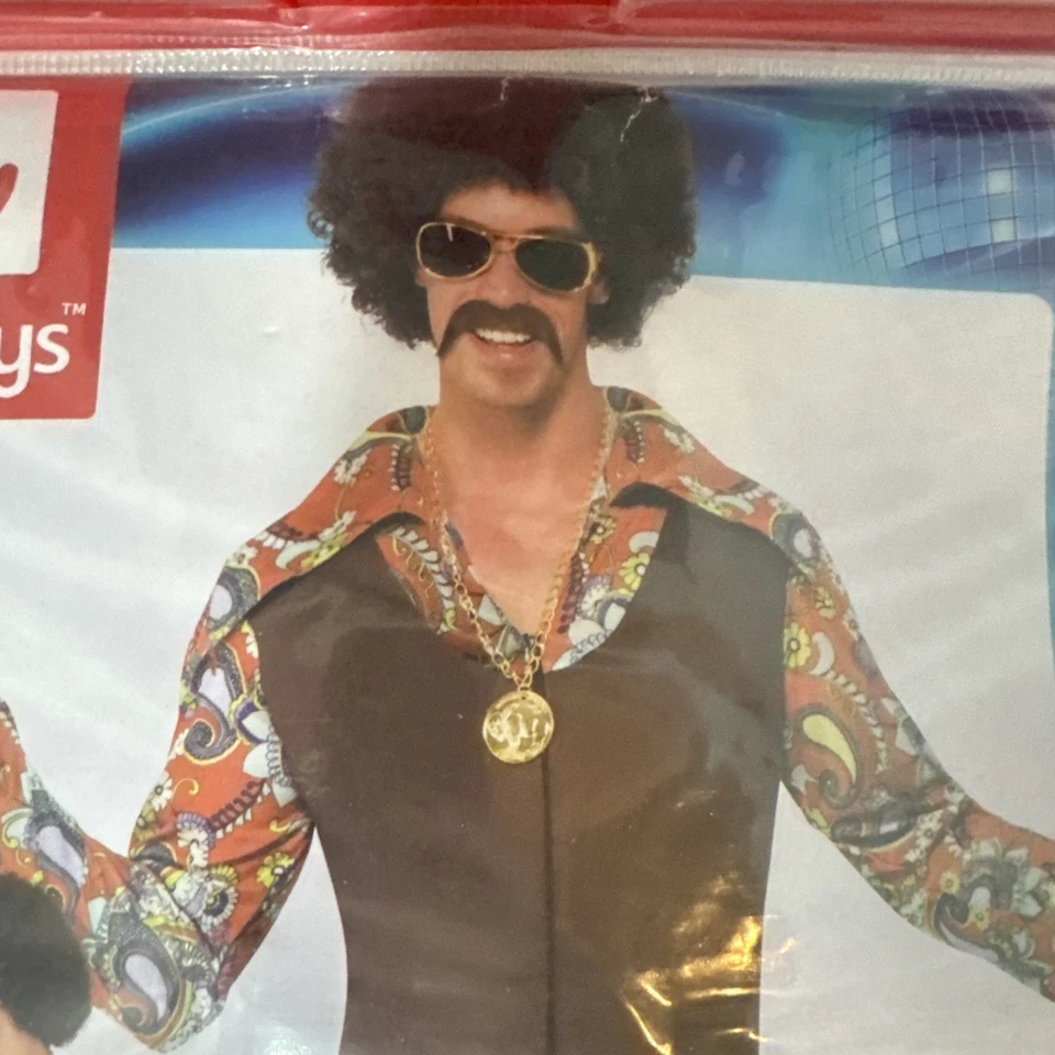 Smiffys Groovie Boogie Disfraz Para Hombre Años 70 Discoteca Vestido Elegante Halloween Adulto Grande Foto 3 de 4