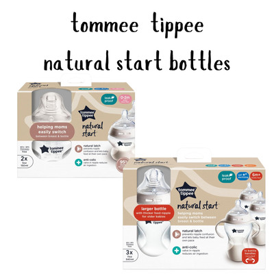 Tommee Tippee Natural Start Bottles, Anti-colic, Leakproof, & Self-Sterilizing