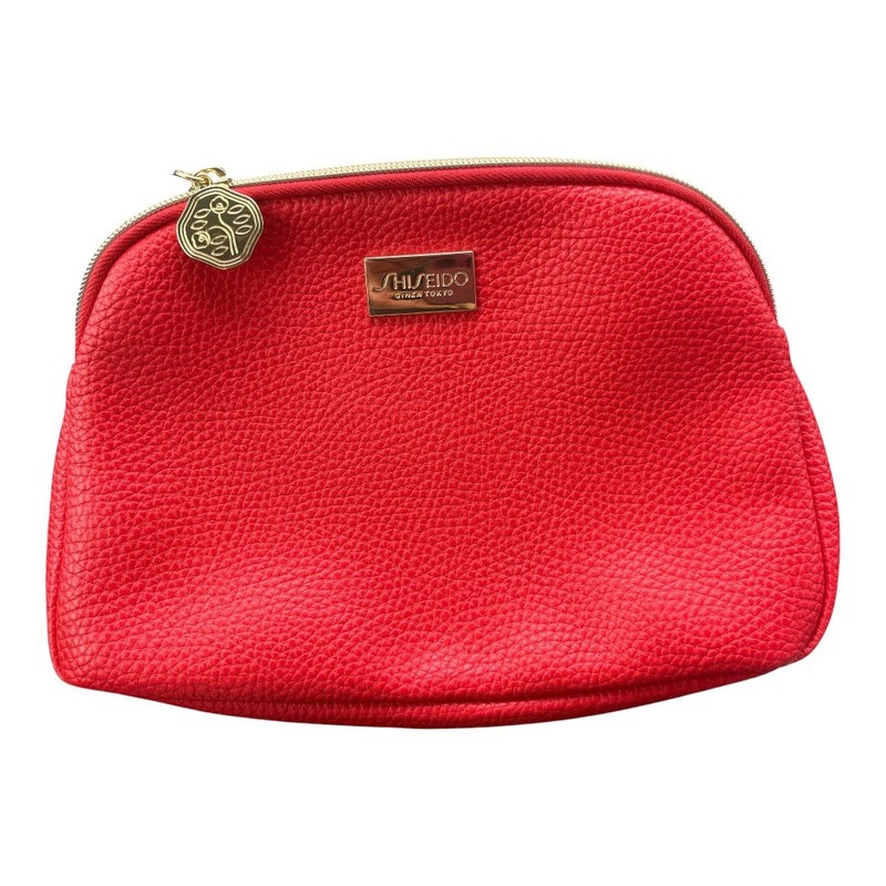 Brand New Shiseido Cosmetic Bag in Shiny Red.