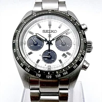 Seiko Watch Prospex Speedtimer Silver Solar Chronograph Panda Dial Men's Working