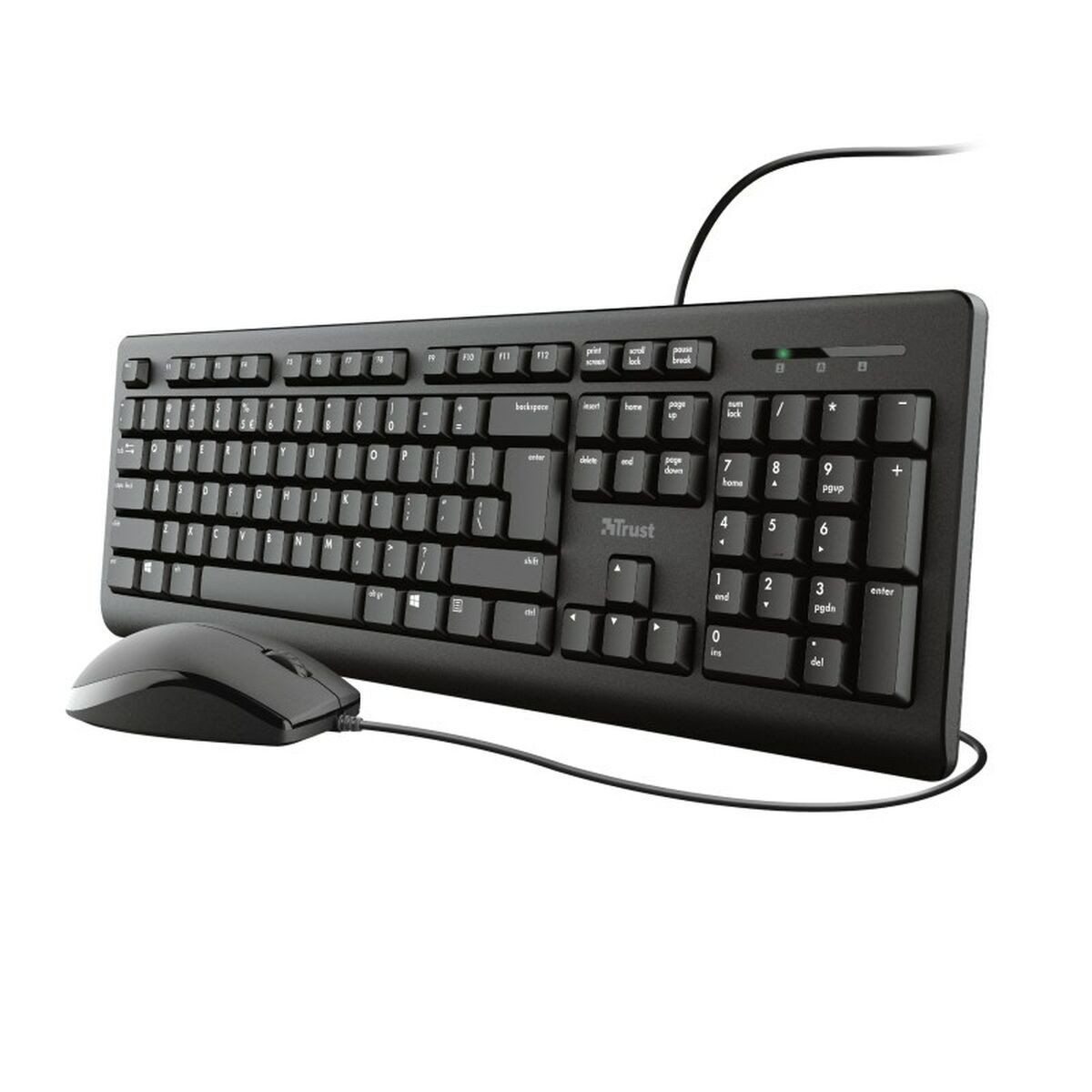 Tastiera e Mouse Trust 23970 Nero Qwerty US
