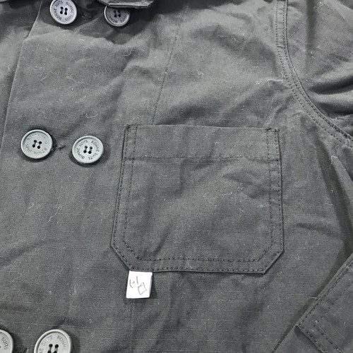 Bonne Amsterdam Giacca Uomo XXS Nero Doppiopetto Abbigliamento da Lavoro Chore Cappotto Cotone - Foto 3 di 14
