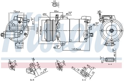 Nissens 890794 Compressor, Air Conditioning for Ford