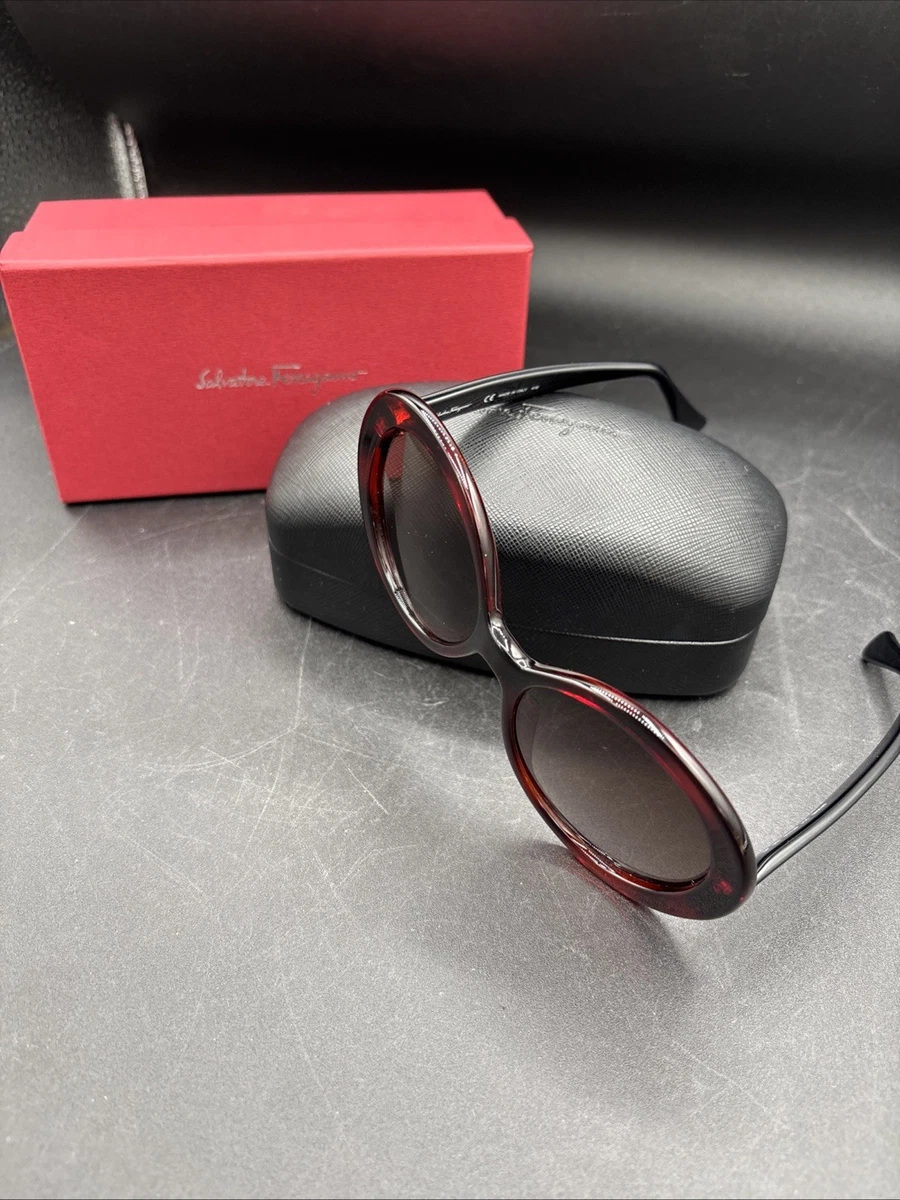 Salvatore Ferragamo Red Plastic Frame Sunglasses for Women  display picture 3