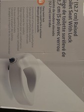 Guardian 5" Raised Toilet Seat Locking Mechanism Contoured Polyethylene