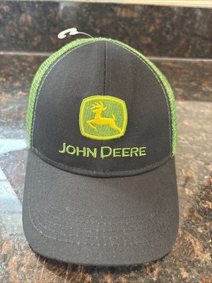 Kids Youth John Deere Genuine Quality  BallCap Black Gren SnapBack NWOT