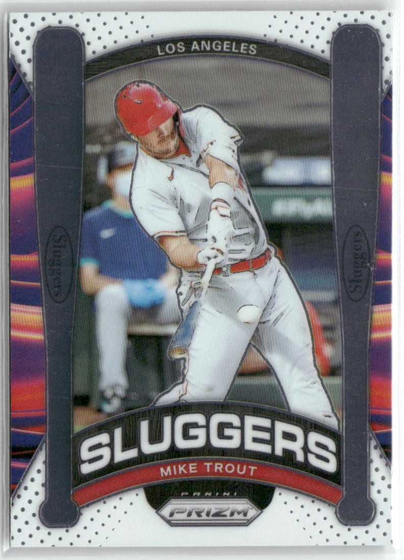 2021 Panini Prizm #SL15 Mike Trout Sluggers Silver Prizm Los Angeles Angels
