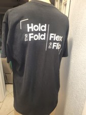 Vintage Samsung Galaxy HOLD & FLIP Phone Men Black Shirt Size L